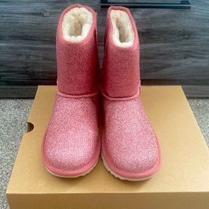 Ugg boots kids classic short glitter in Pink